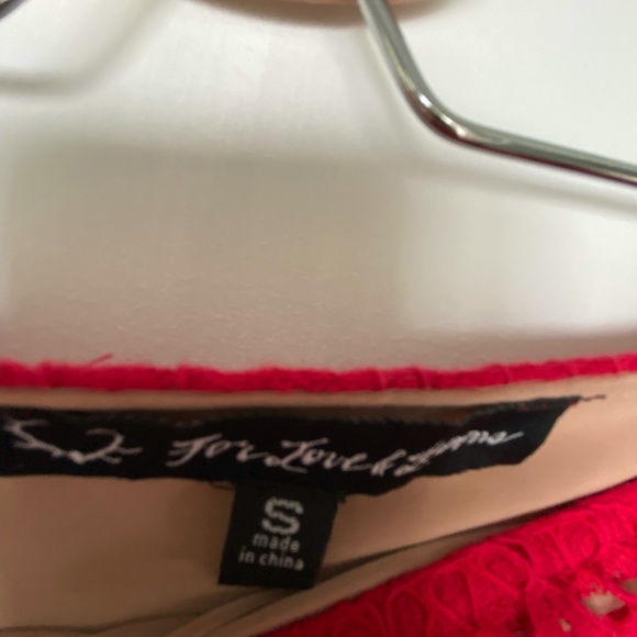 Red Lace 2 Piece Set For Love & Lemons Small - Picture 5 of 12